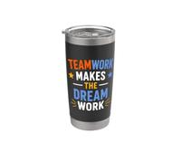 Collaboration Motivation Teamwork Makes The Dream Work Bicchiere termico in acciaio inox doppia parete