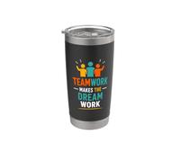Collaboration Motivation Teamwork Makes The Dream Work Bicchiere termico in acciaio inox doppia parete