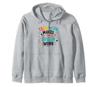 Collaboration Motivation Teamwork Makes The Dream Work Felpa con Cappuccio