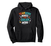 Collaboration Motivation Teamwork Makes The Dream Work Felpa con Cappuccio