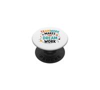 Collaboration Motivation Teamwork Makes The Dream Work PopSockets PopGrip Adesivo
