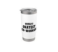 Collaboratore che lascia i mondi divertenti del caffè più okayest Co-Worker Bicchiere termico in acciaio inox doppia parete