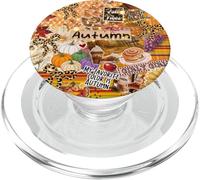 Collage autunnale estetico/ragazza di zucca autunnale PopSockets PopGrip per MagSafe