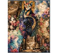 Collage Cats Cat Themed Notebook For Cat Lovers, Cute Cat Journal, 110 Lined Pages, 7.5" x 9.25", Paperback: Colorful Cat Notebook For Artsy Notes, ... Lists, Daily Thoughts, And Whimsical Writing