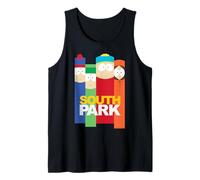 Collage con Logo di South Park Kyle Kenny Cartman Stan in Posa Classica Canotta