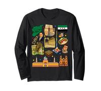Collage del Patrimonio siriano - Cultura Vintage mediorientale Maglia a Manica