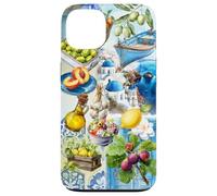 Collage di cibo mediterraneo con fascino dell'isola greca Custodia per iPhone 13