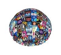 collage di musica di Broadway Riutilizzabile Impermeabile Lavabile Regolabile Adatto a donne Tutte le lunghezze di capelli Cuffia da a