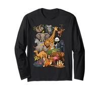 Collage di Personaggi di Ultimate Wild Animal Kingdom Maglia a Manica