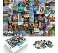 collage di poster di viaggio Puzzle 1000 pezzi per adolescenti Per il divertimento in famiglia Ogni pezzo è unico - Gioco divertente e stimolante per tutta la famiglia 38x26cm