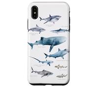 Collage di squali Beach Blue Ocean Shark Custodia per iPhone XS Max