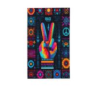 Collage di vari simboli della pace bandiere per casa da cortile, 0,9 x 1,5 m, striscione di auguri con occhielli per interni ed esterni, decorazioni per la casa