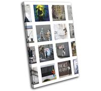 Collage Montage Collection Banksy Street SINGLE TELA parete arte foto stampa