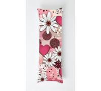 Collage Pattern Body Pillow Cover 28x35 Inch, Durable Velvet pillow Case Daisies, Long body Pillow case cover Soft Breathable, Decorative Bolster Pillowcase for Hotel Couch Bedroom