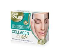 Collagen Act, Integratore Alimentare con Collagene, 10 Bustine | Con Collagene e Acido Ialuronico, per l'Elasticità della Pelle, la Riduzione e la Minore Comparsa delle Rughe
