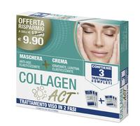 F&F COLLAGEN ACT TRATTAMENTO VISO 2 FASI MASCHERA ANTI AGE ELASTICIZZANTE + CREMA IDRATANTE LENITIVA ELASTICIZZANTE