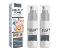 Collagen Boost Siero antirughe, collagene boost anti-età, booster per il viso con acido ialuronico e vitamina C, siero per la pelle riduce le rughe e rassoda (2 pezzi, 1)