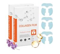 Collagen Film, Cerotti al Collagene Idrosolubili Coreani Maschere Viso, Korean Collagen Firming Mask, Maschera per Fronte e Guance con Soluzione Idratante - Antirughe e Linee Sottili(2 BOX = 6 PAIRS)