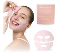 Collagen Glow Boost Maschera - Collagene Maschera Viso - 4 Pezzi - Maschera Idratante Glow Face Mask - Maschera Sbiancante, Maschera Viso Due Pezzi - Maschera Cura Pelle Secca Rosa