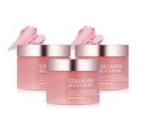 Collagen Jelly Cream, crema per il viso coreano, anti-invecchiamento dalla Corea del Sud, crema per il collagene per il viso - Boosts skin's barrier hydration, Face lifting tape (3 pezzi., 100g)