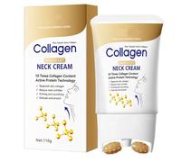 Collagen Neck Cream with Roller, Deep Hydration Neck Creams for Tightening and Firming, Neck Firming Cream to Décolleté, Daily Moisturizer, Fine Line Care, Neck Massager, Women & Men