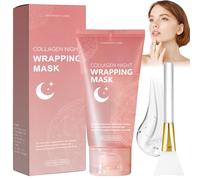 Collagen Night Wrapping Mask, 2025 - Maschera per collagene, collagene, coreano, skincare, collagene, viso Overnight Peel Off facciale, collagene idrolizzato per la pelle luminosa, 75 G/1 pezzo