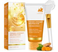 Collagen Night Wrapping Mask, 75 ml, curcuma + retinolo + vitamina Mask, coreano collagene Overnight Wrapping Peel Off Masks per la pelle luminosa, elasticità e umidità