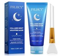 Collagen Night Wrapping Mask Collagene Maschera Peel Off, Maschera Overnight Viso, Idratazione profonda, Riduce le rughe e migliora l'elasticità della pelle, pennello incluso 100 ML