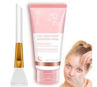 Collagen Night Wrapping Mask, Collagene Maschera viso Overnight - Idratazione Profonda, Riduce le Rughe e Migliora l'elasticità Della Pelle, Leggero e Non Irritante (75ml(Pack of 1))