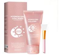 Collagen Night Wrapping Mask, collagene Overnight Maschera Viso, Peel Off Collagene Maschera - Idratazione profonda, Riduce le rughe e migliora l'elasticità della pelle (PACK 1/Kit di rilevazione)
