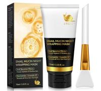 Collagen Night Wrapping Mask Lumaca, maschera per il collagene per il viso, per collagene, maschera peel-off, maschera per la pelle profonda, maschera coreana, spazzola per la cura della pelle