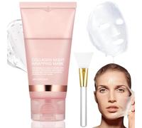 Collagen Night Wrapping Mask, Maschera al Collagene Viso Skincare Coreana Maschera Viso Peel Off per Migliorare L'elasticità Della Pelle, Idratare, Levigare eRassodare Durante la Notte