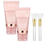 Collagen Night Wrapping Mask,Maschera Viso Peel Off al Collagene Biologico,Maschera Viso Peel Off,Idratare, Levigare eRassodare Durante la Notte,Riduce le Linee Sottili e le Rughe(2PCS)