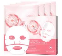 Collagen Real Deep Mask,Maschera Idratante in Idrogel per La Notte,Maschera Idratante Anti-Rughe Lifting, Maschera Notte con Collagene a basso peso molecolare, Minimizzante Pori, Firmante (4PCS)