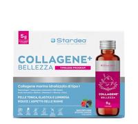 Collagene Marino Da Bere - Acido Ialuronico, Biotina - 8 Flaconcini STARDEA | 5 g Di Collagene Idrolizzato Con Vitamina C, Zinco E Niacina - Integratore Bellezza Pronto Da Bere