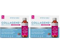 COLLAGENE MARINO e ACIDO IALURONICO 8 Flaconcini da Bere | 5g Collagene Marino idrolizzato e Acido ialuronico + Vitamina C + Biotina + Zinco + Niacina | STARDEA COLLAGENE + BELLEZZA SHOT