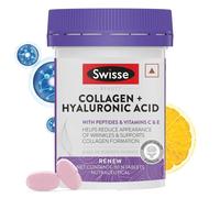 Collagene svizzero + acido ialuronico con peptidi, vitamina C ed E - 30 compr...