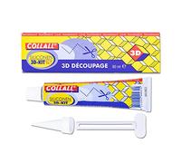 Collall Colla in Silicone 3D, Perfetta per Arte, Artigianato e Fai da Te, Trasparente, Flessibile e Forte, per Adulti e Bambini, per Carta, Cartone, Legno, polistirolo, Schiuma e plastica (80 ml)