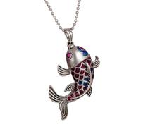 Collana, 1 pezzo di collana personalizzata da donna for la moda femminile, lunga con ciondolo a forma di pesce for catena color argento, accessori sorprendenti, gioielli regalo