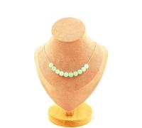 Collana 10 Perle Angelite 8 Mm. Catena IN Acciaio Inossidabile Donne, Hom