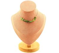 Collana 10 Perle Giada Nefrite Di Xiuyan Chine. Catena IN Acciaio Collana Donne