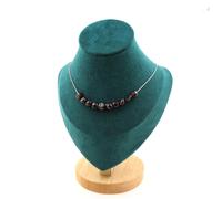 Collana 10 Perle Granato Spessartina Del Mozambique. Catena IN Acciaio Gef