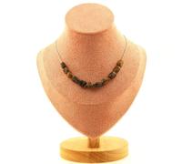 Collana 10 Perle Opale Boulder D'Australia. Catena In Acciaio Collana Donne, Ho