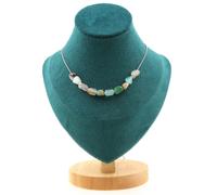 Collana 10 Perle Opale Multicolore D'Australia. Catena In Acciaio Collana Donne