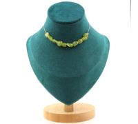 Collana 10 Perle Peridoto Del Myanmar (BIRMANIA) Catena In Acciaio Collana Donne