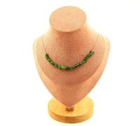Collana 15 Perle Diopside Del Brasile Catena IN Acciaio Inossidabile Donne