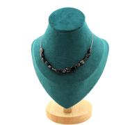 Collana 15 Perle Ipersteno D'Égypte. Catena IN Acciaio Inossidabile da Donna