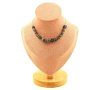 Collana 15 Perle Labradorite Di Finlande. Catena IN Acciaio Inossidabile F