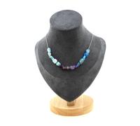 Pietre E Minerali. Collana 15 Perle LARIMAR Della Repubblica Dominicana + APAT