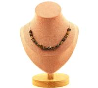 Collana 15 Perle Opale Boulder D'Australia. Catena In Acciaio Collana Donne, Ho